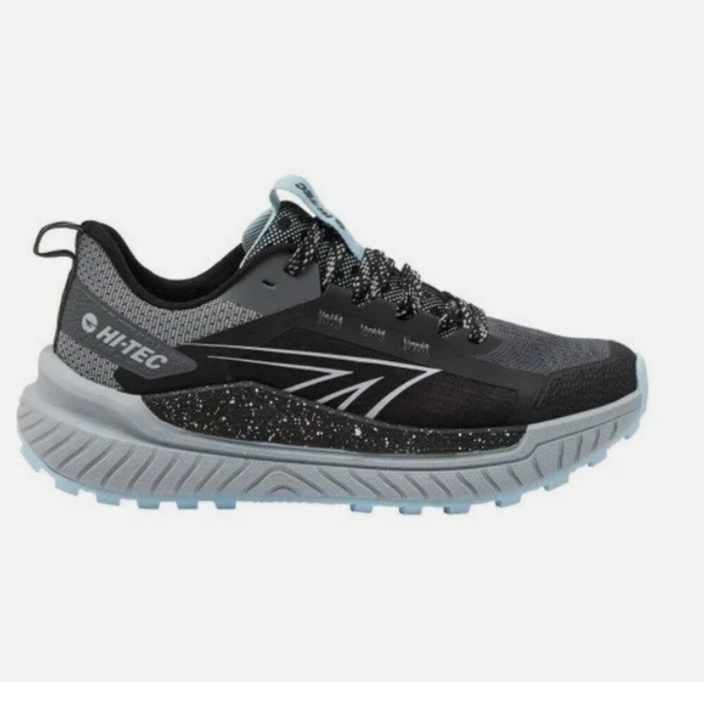 New Hi-Tec Women's Trail Shoes Lightweight Hiking Sneakers Black Lace Up Size  8